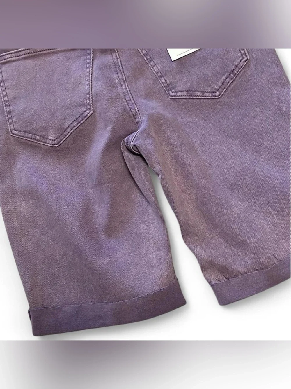 NWT Mineral Wash High-Rise Lilac Bermuda Shorts SMALL‎